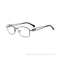 Wholesale Novelty Designer Trendy Double Bridge Temples Metal Optical Glasses